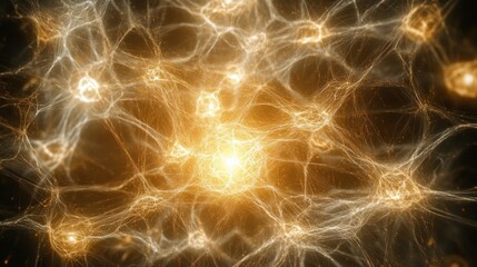Wall Mural - abstract glowing neural network.