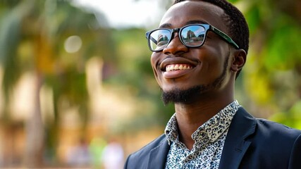 Wall Mural - a happy young professional studies innovations in financial technology for mobile payments, creating