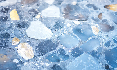Wall Mural - crystals on the rocks background-generative ai
