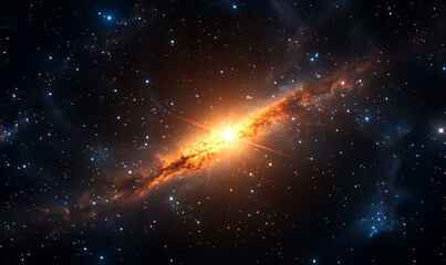 Wall Mural - space galaxy background-generative ai