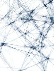 Leinwandbilder - Abstract network design with intricate lines on a white background conveys complexity and interconnectivity. Generative AI