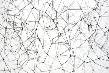 Leinwandbilder - Complex web of interconnected lines against a plain background showcasing intricate patterns and shapes. Generative AI