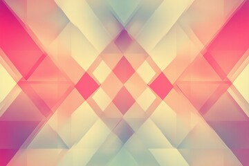 Poster - Abstract geometric design features vibrant pink and pastel shades creating a modern artistic composition. Generative AI