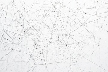 Leinwandbilder - Intricate web of lines and points creating a visually engaging abstract design on a white background. Generative AI