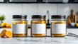 © Topa Studio - Honey Jar Mock-Up - Three Jars. Blank Label