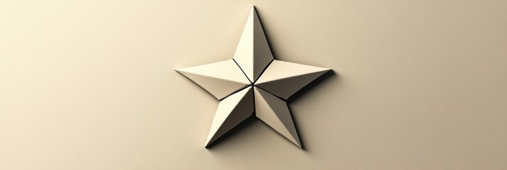 Aufkleber - Decorative star shape with sharp edges and smooth texture set against a light background. Generative AI