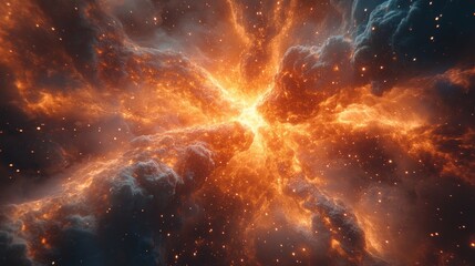 Wall Mural - Nebula and stars abstract explosion in the space wallpaper background photo.