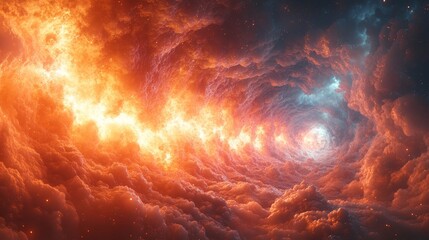 Wall Mural - Nebula and stars abstract explosion in the space wallpaper background photo.