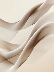 Leinwandbilder - Soft flowing fabric creates an elegant texture in neutral tones for artistic expression and design inspiration. Generative AI