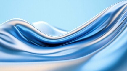 Wall Mural - close up view of a smooth blue gel texture showcasing its fluidity and glossy surface under soft lig