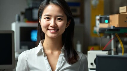 Wall Mural - a woman developer creates innovative cybersecurity tools for the internet of things, protecting conn