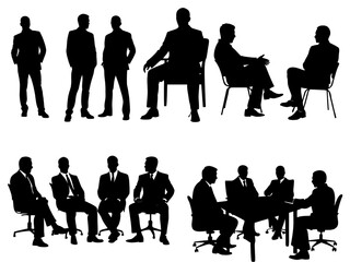 silhouettes of people.
business people silhouettes. 