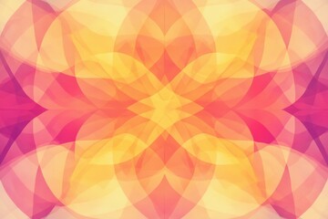 Poster - Colorful abstract design showcasing vibrant hues blending together in symmetrical patterns with soft gradients. Generative AI