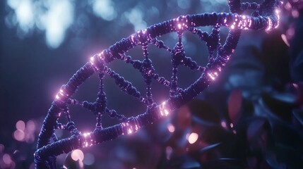 Unlocking the Future: A Digital DNA Helix Representing Biotech Advancements