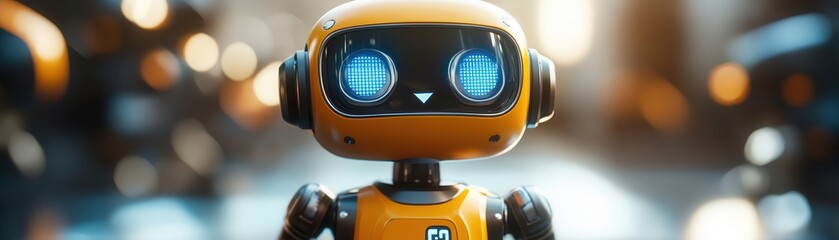 Emerging flat design side view robotics development theme 3D render Complementary Color Scheme