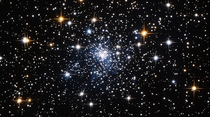 Wall Mural - a mesmerizing starry night sky brims with radiant stars, displaying a breathtaking cosmos of deep bl