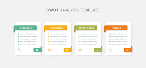 swot analysis infographic chart template design
