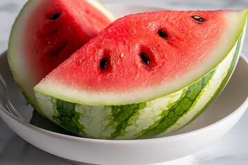 close-up juicy watermelons