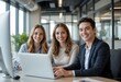 © maxnyc - Happy Teamwork at a Modern Corporate Office - Productive and Joyful Workplace