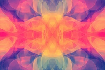 Poster - Abstract design with vibrant colors blending together creating a harmonious visual experience in a digital format. Generative AI