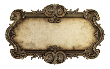 Wall Mural - antique frame isolated on white