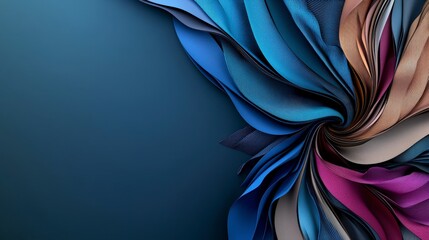 Poster - Dynamic twotone design in shades of blue and pink digital art abstract environment aesthetic viewpoint