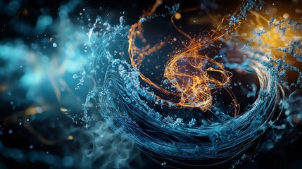 Aufkleber - Curved sound waves interpretation abstract digital environment visual art creation dynamic motion contemporary viewpoint