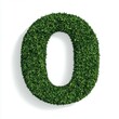 © Flowaiart - Lush Green Foliage Number Zero Eco-Friendly Font Design Element