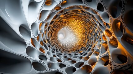Aufkleber - Dynamic twisting circles abstract design digital artwork 3d environment close-up view visual illusion concept