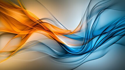 Leinwandbilder - Flowing curved lines in abstract art digital design vibrant colors modern environment artistic viewpoint