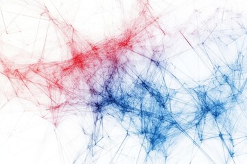 Aufkleber - Colorful abstract lines create a dynamic visual representation of connectivity and energy in a digital environment. Generative AI