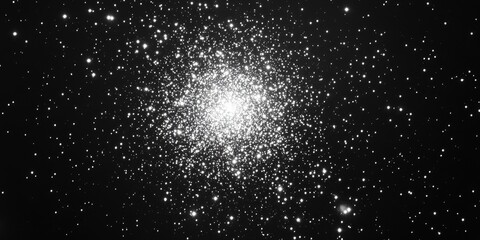 Wall Mural - black and white star cluster