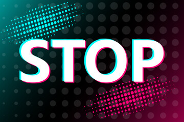 Wall Mural - Stop Tik Tok. Social media. Ban social media Tik Tok. Vector illustration.
