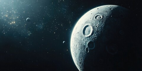 Wall Mural - space station moon view