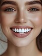 © K silver - Radiant smile portrait studio photography bright environment close-up beauty concept