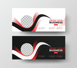 Wall Mural - Business Growth Banner Template for Marketing and Promotion