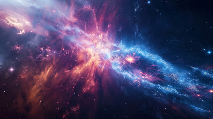 Wall Mural - journey through the vastness of space at light speed, exploring cosmic wonders. generative ai