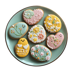 Wall Mural - Pastel Floral Easter Cookies Sweet Treats egg art food cute 