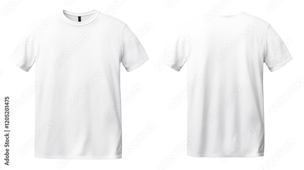 White T Shirt Mockup Front and Back Views for Design Presentations ...