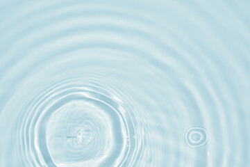 Wall Mural - abstract transparent water shadow surface texture natural ripple on blue background