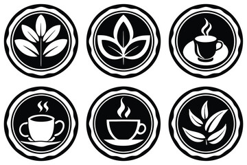 coffee logo icon set vector art illustration