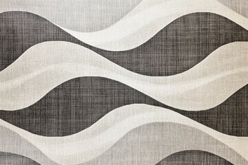 Leinwandbilder - Decorative wave pattern design in shades of grey for modern interiors. Generative AI