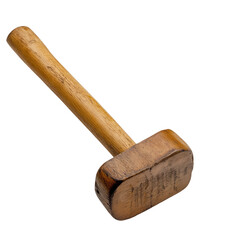 Simple wooden mallet for various uses transparent background isolated png