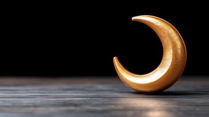 Wall Mural - Crescent moon symbol representing the spirit of Ramadan during a peaceful evening