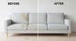 © mamo studios - Sofa before and after dry-cleaning in room