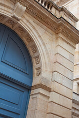 Facade of a stone house in Bordeaux France