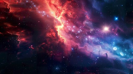 Wall Mural - A photo of fireworks and an aurora borealis