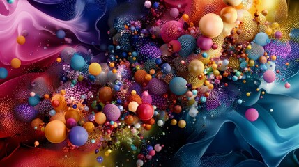Aufkleber - Vibrant colorful dots in abstract design digital art colorful environment abstract viewpoint artistic concept