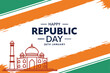 © Shagor - happy republic day vector art silhouettes style with white background