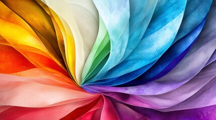Aufkleber - Abstract gradient rainbow pattern blending in soft shapes digital art vibrant colors creative environment